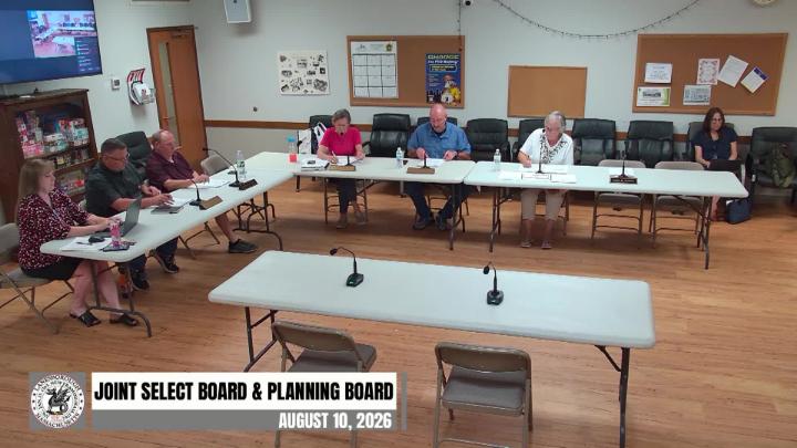 Thumbnail image for Select Board & Planning Board Joint Meeting-8-10-26